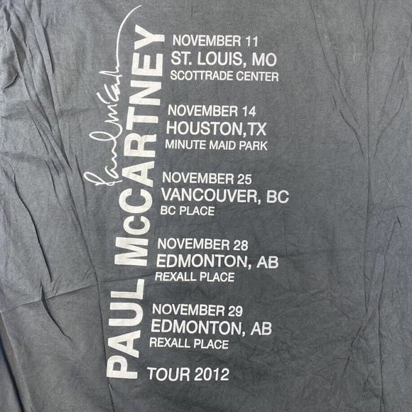 Paul McCartney Graphic Music Tee Thrifted Vintage Style Size XL - Picture 7 of 9
